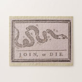 Puzzle Join or Die by Benjamin Franklin (Horizontal)