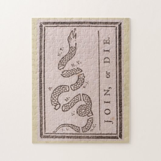Puzzle Join or Die by Benjamin Franklin (Vertical)