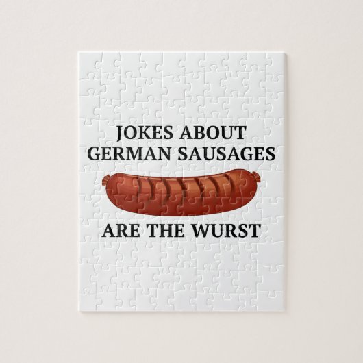 Puzzle Jokes About German Sausages Are The Wurst (Vertical)