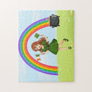 Puzzle Joli anime roux Saint Patrick