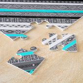 Puzzle Joli aqua gris aztèque motif (Côté)