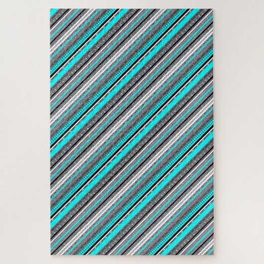 Puzzle Joli aqua gris aztèque motif (Vertical)