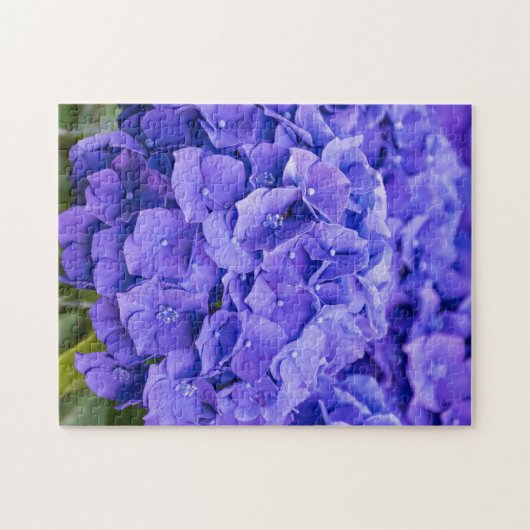 Puzzle Joli bleu violet d'été Hydrangeas (Horizontal)