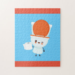 Puzzle Joli bol souriant et papier toilette