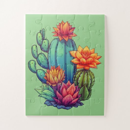 Puzzle Joli cactus en fleurs (Vertical)