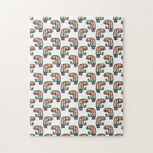 Puzzle joli cadeau d'animal de toucan tropical mignon pou