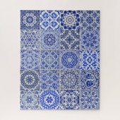 Puzzle Joli carrelage hollandais - Élevé look bleu et bla (Vertical)