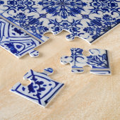 Puzzle Joli carrelage hollandais - Élevé look bleu et bla (Côté)