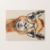 Puzzle Joli chameau avec lunettes (Horizontal)