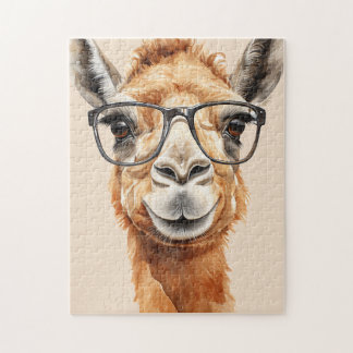 Puzzle Joli chameau avec lunettes