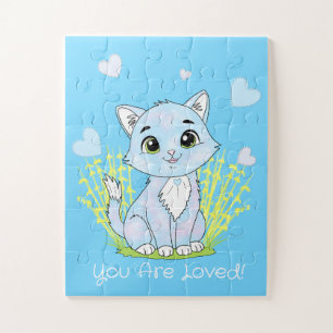 Puzzle Joli chat bleu