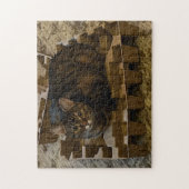 Puzzle Joli chat tigré dans une boîte d'insertion d'aspir (Vertical)