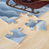 Puzzle Joli chaton de Noël et rennes  (Côté)