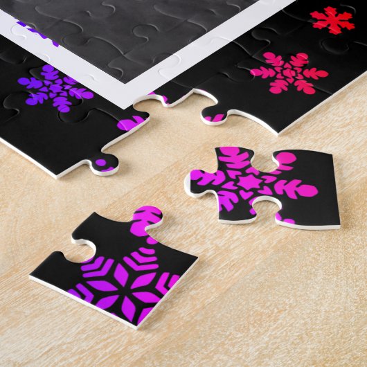 Puzzle Joli chien adorable Black Lab Berger neige (Côté)