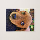 Puzzle Joli chien chiot Brown Dachshund (Horizontal)
