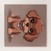 Puzzle Joli chiot brun (Horizontal)