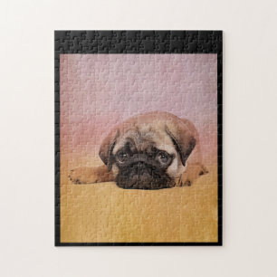 Puzzle Joli chiot Carlin  Cadeau Amoureux des chiens Carl