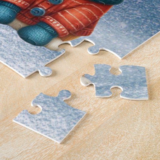 Puzzle Joli chiot de Noël & chaton (Côté)