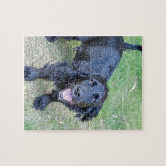 Puzzle Joli chiot noir (Horizontal)