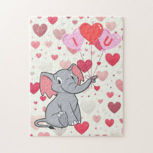 Puzzle joli cœur pour la Saint-Valentin je t'aime