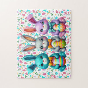 Puzzle Joli, coloré 3 lapin de Pâques