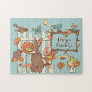 Puzzle Joli Cottagecore Oiseaux et animaux Personnalisé