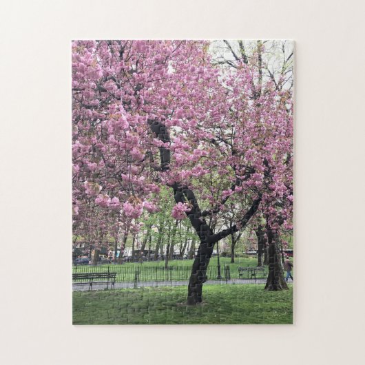 Puzzle Joli dans Pink Cherry Blossom Tree New York (Vertical)