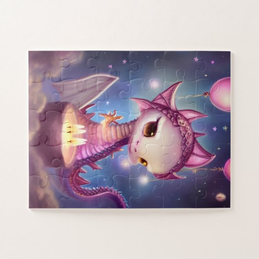 Puzzle Joli Dargon d'anniversaire (Horizontal)