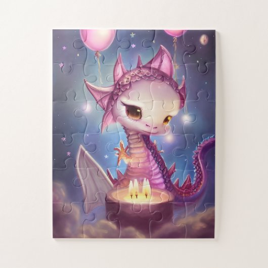 Puzzle Joli Dargon d'anniversaire (Vertical)