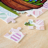 Puzzle Joli dinosaure lapin de Pâques (Côté)