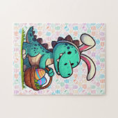 Puzzle Joli dinosaure lapin de Pâques (Horizontal)