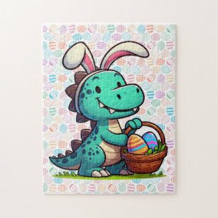 Puzzle Joli dinosaure lapin de Pâques