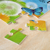 Puzzle Joli Donner Merci Bible Verse Floral Nom De Famill (Côté)