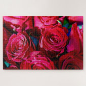 Puzzle Joli Ensemble De Roses Rouges (Horizontal)