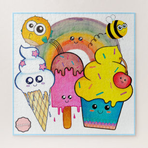 Puzzle Joli et génial, dessin coloré Kawaii