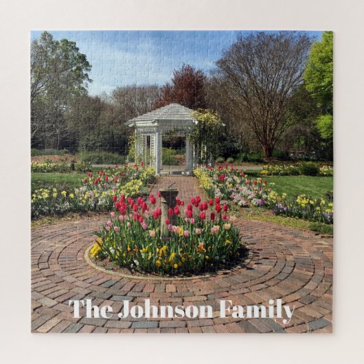 Puzzle Joli jardin gazebo blanc (Vertical)