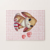 Puzzle Joli lapin de la Saint-Valentin (Horizontal)