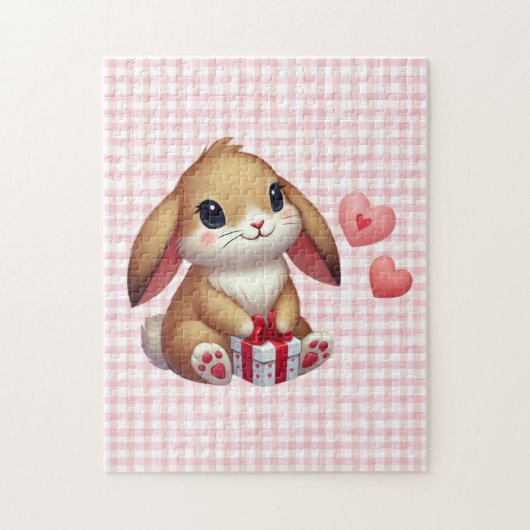 Puzzle Joli lapin de la Saint-Valentin (Vertical)