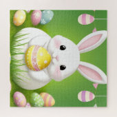 Puzzle Joli Lapin De Pâques Avec Oeufs Décoratifs (Horizontal)