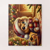 Puzzle Joli Lion de Noël (Vertical)