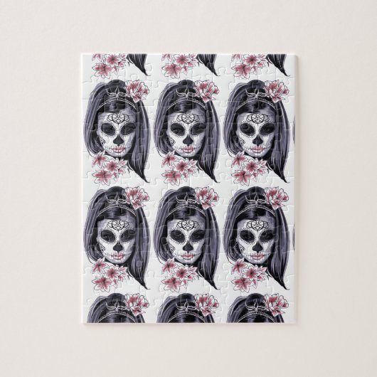 Puzzle Joli masque Carnival femme crâne Thunder_Cove (Vertical)