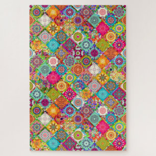 Puzzle Joli motif décoratif continu coloré