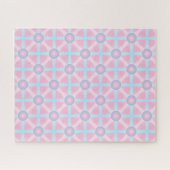 Puzzle Joli motif rose, violet et bleu clair (Horizontal)