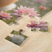 Puzzle Joli petit lapin entouré de fleurs (Côté)