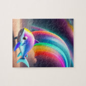 Puzzle Joli Petit Requin Avec Arc En Ciel (Horizontal)