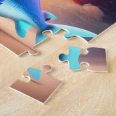 Puzzle Joli Petit Requin Avec Arc En Ciel (Côté)