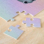 Puzzle Joli phoque de poisson Ray Whale sur gradient Rain (Côté)