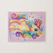Puzzle Joli poney rose avec bonbons et bonbons (Horizontal)