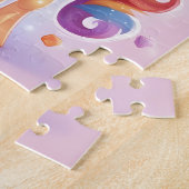 Puzzle Joli poney rose avec bonbons et bonbons (Côté)