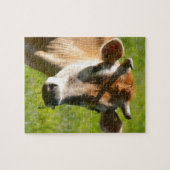 Puzzle Joli regard fixe de vache du Jersey (Horizontal)